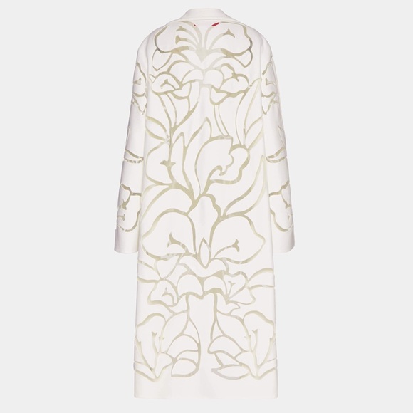 SOLD - VALENTINO Runway SS22 Floral Cutout Cashmere Coat NWT - Picture 4 of 12